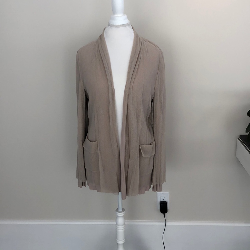Les Copains tulle blazer sweater